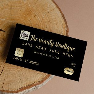Elegant Chic Black Gold Luxury Credit Card Logo