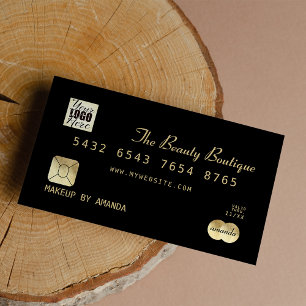 Elegant Chic Black Gold Luxury Credit Card Logo