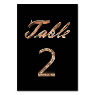 Elegant Chic Black Gold Party Table Number 2