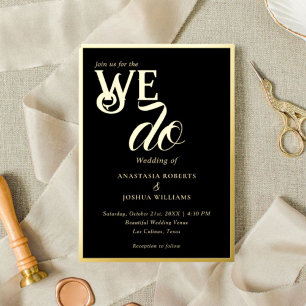 Elegant Chic Black & Gold Typography We Do