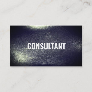 Elegant chic black leather professional  business  card