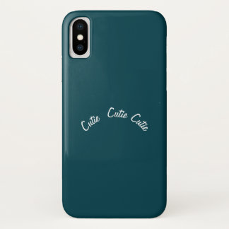 Elegant Chic Blue Teal iPhone X Case
