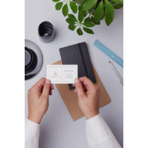 Elegant Chic Blue, White, Brown Real Estate Agent