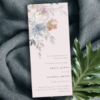 Elegant Chic Blush Watercolor Floral Wedding