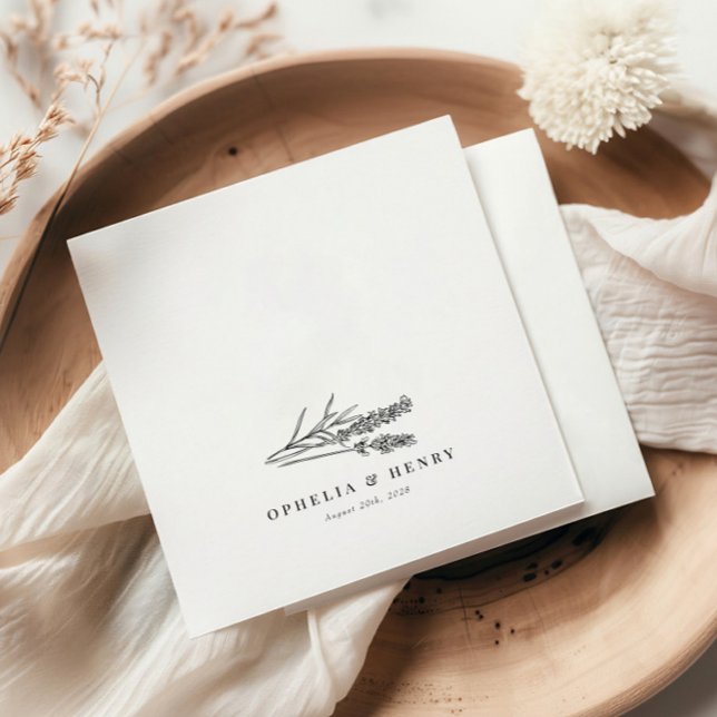 Elegant Chic Boho Wildflower Wedding Napkin (Creator Uploaded)