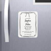 Elegant  Chic Bow Timeless Wedding Save the Date 