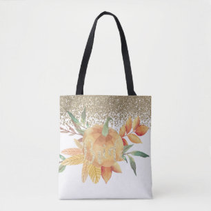 Elegant Chic Bride, Pumpkin Tote Bag