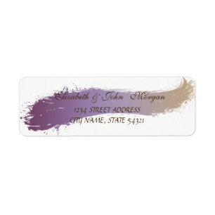 Elegant Chic ,Brush Stroke Address Label