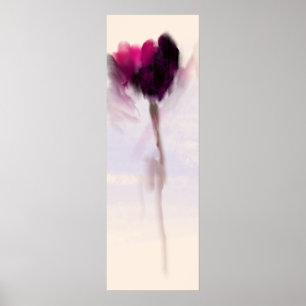 Elegant Chic Burgundy Tulip Loosy Floral Abstract Poster