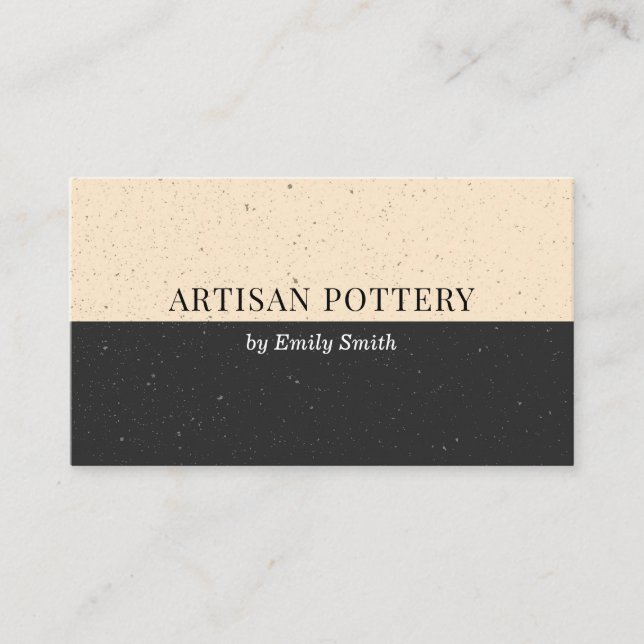 Elegant Chic Ceramic Pottery Business Card (Front)