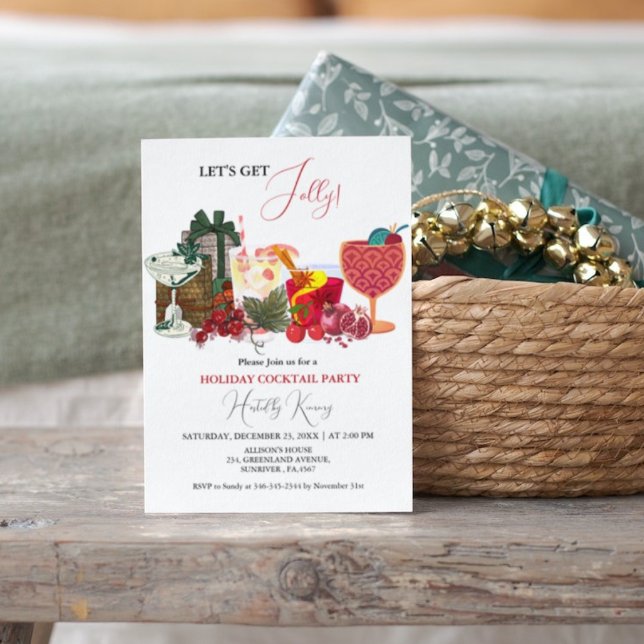 Elegant & chic christmas cocktail party invitation (Creator Uploaded)