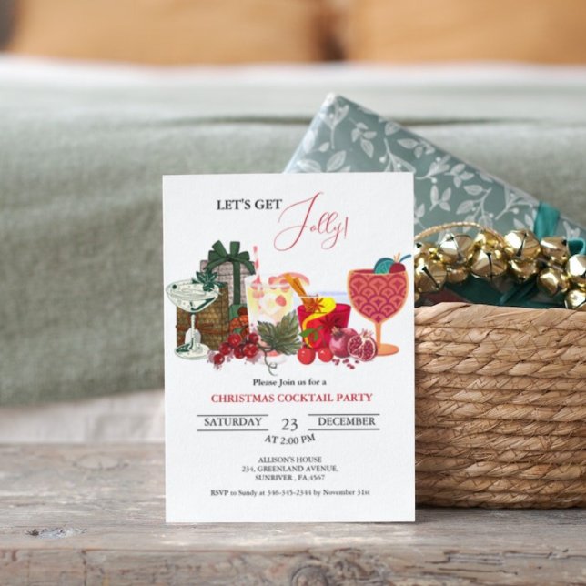 Elegant & chic christmas cocktail party invitation (Creator Uploaded)