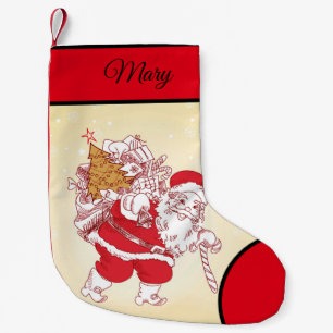 Elegant chic Christmas pattern Small Christmas Stocking