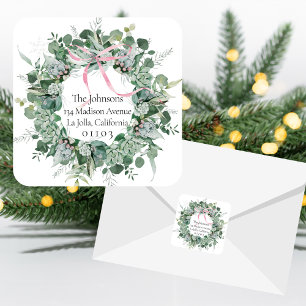 Elegant Chic Christmas Return Address Label 