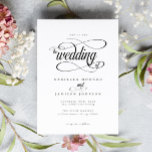 Elegant Chic Classic Calligraphy Script Wedding Invitation<br><div class="desc">Elegant Chic Classic Calligraphy Script Wedding Invitation</div>