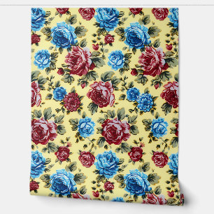 Elegant Chic Colourful Floral Rustic Pattern Wallpaper
