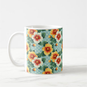 Elegant Chic Colourful Stylish Modern Flowers Coffee Mug