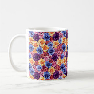 Elegant Chic Colourful Stylish Modern Roses Coffee Mug
