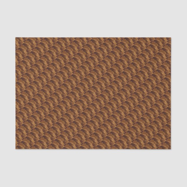 Elegant Chic Copper Brown Festive Tissue Paper (Front)