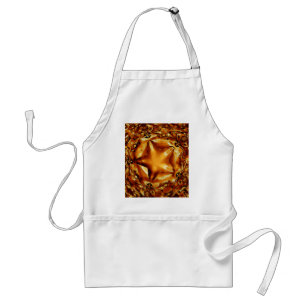 Elegant Chic Copper Gold Christmas Star Standard Apron