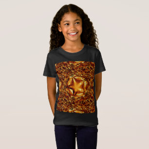 Elegant Chic Copper Gold Christmas Star T-Shirt