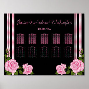 Elegant Chic Corner Rose Bouquet Seating Chart