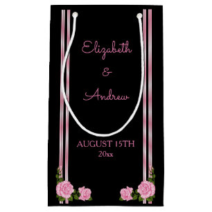 Elegant Chic Corner Rose Bouquet Wedding Small Gift Bag