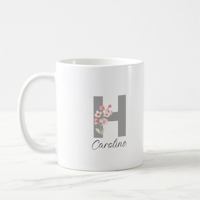 Elegant Chic Custom Name Coffee Mug (Left)