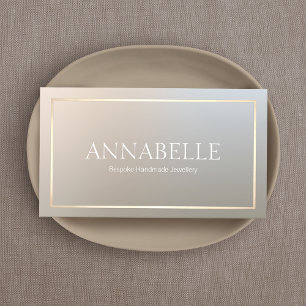 Elegant Chic Designer Gold Border Business Card