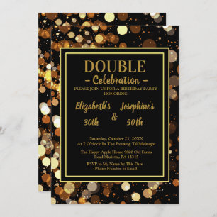 Elegant Chic Dual Birthday Soiree Invitation