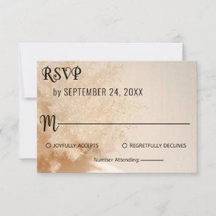 Elegant chic dusty rustic floral Wedding RSVP Card
