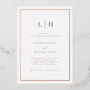 Elegant Chic Engagement Celebration Rose Gold 