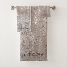 Elegant chic faux brown gold sparkly glitter