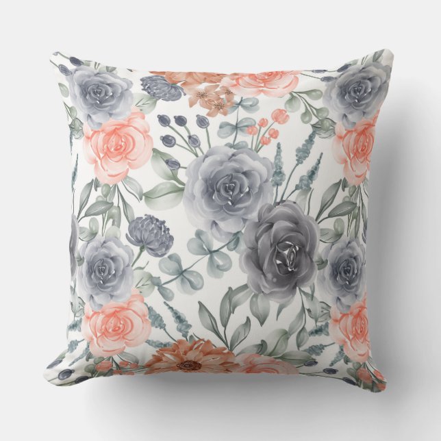 Elegant chic floral cushion (Front)