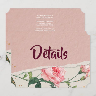 Elegant chic Floral Invitation