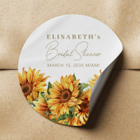 Elegant chic floral sunflower bridal shower