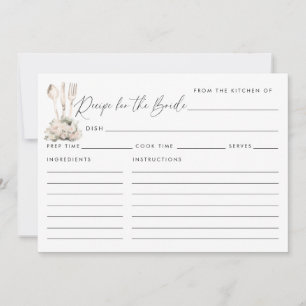 Elegant Chic Floral Utensils Recipe for the Bride