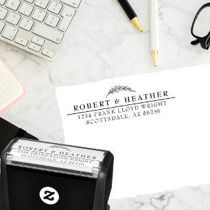 Elegant Chic Formal Personalized Return Address Self-inking Stamp