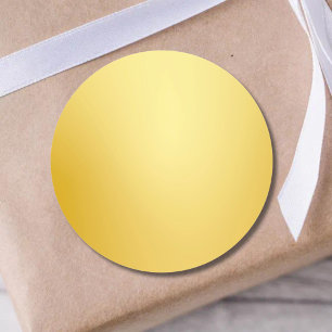 Elegant Chic Glamour Faux Gold Blank Template Classic Round Sticker