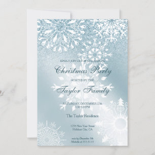 Elegant Chic Glitter Corporate Christmas Party Invitation