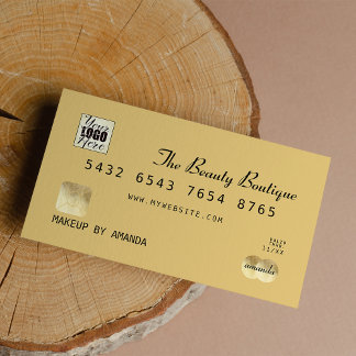 Elegant Chic Gold Black Luxury Credit Card Logo