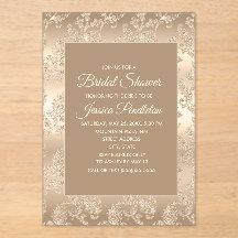 Elegant Chic Gold Champagne Vintage Bridal Shower