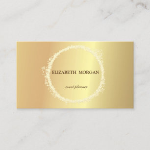 Elegant Chic Gold Confetti Circle Business Card