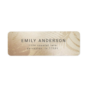 Elegant chic gold faux foil return address