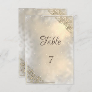 Elegant Chic Gold Frame  Table  Card