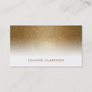Elegant chic gold glitter luxury gradient business card