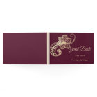 Elegant Chic Gold Paisley Guest Book