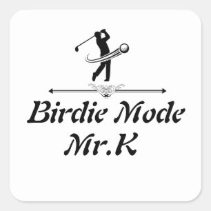 Elegant Chic Golf Square sticker gift 2026 