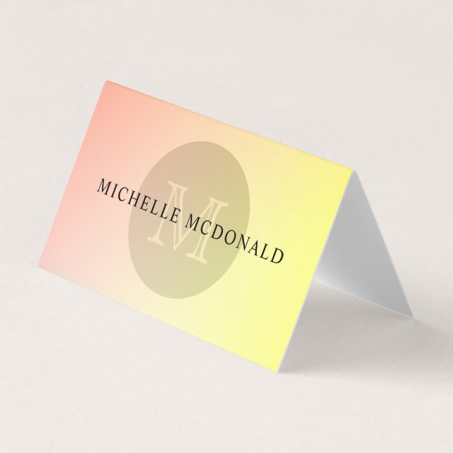 Elegant chic gradient loyalty business card (Front)