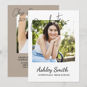 Elegant Chic  Graduation Invitation